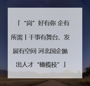 “岗”好有你 企有所需丨干事有舞台、发展有空间 河北国企抛出人才“橄榄枝”