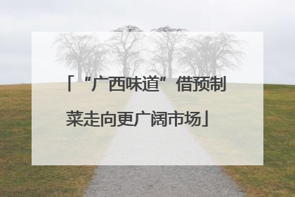 “广西味道”借预制菜走向更广阔市场