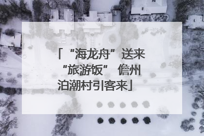 “海龙舟”送来“旅游饭” 儋州泊潮村引客来