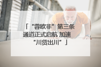 “蓉欧非”第三条通道正式启航 加速“川货出川”