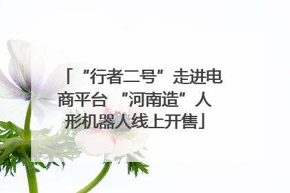 “行者二号”走进电商平台 “河南造”人形机器人线上开售