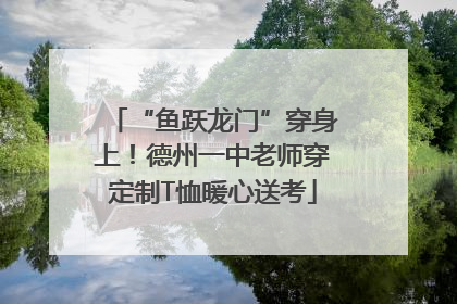 “鱼跃龙门”穿身上！德州一中老师穿定制T恤暖心送考