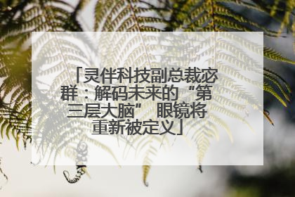 灵伴科技副总裁宓群：解码未来的“第三层大脑” 眼镜将重新被定义