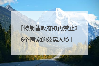 特朗普政府拟再禁止36个国家的公民入境
