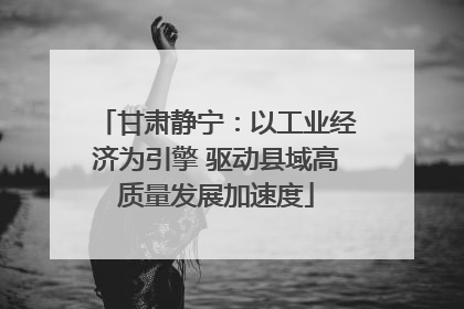甘肃静宁：以工业经济为引擎 驱动县域高质量发展加速度