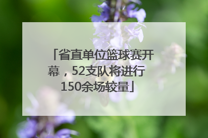省直单位篮球赛开幕，52支队将进行150余场较量