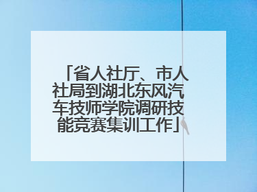 省人社厅、市人社局到湖北东风汽车技师学院调研技能竞赛集训工作