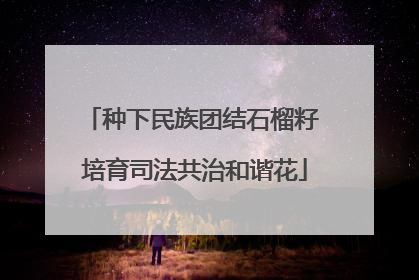 种下民族团结石榴籽 培育司法共治和谐花
