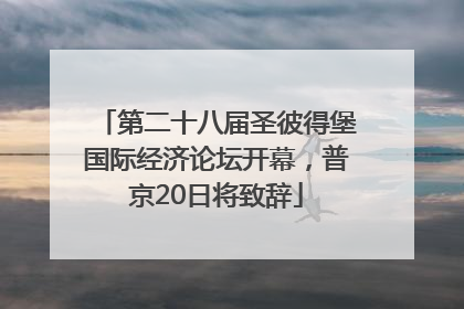 第二十八届圣彼得堡国际经济论坛开幕，普京20日将致辞