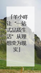 羊小咩让“一站式品质生活”从理想变为现实