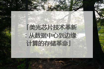 美光芯片技术革新：从数据中心到边缘计算的存储革命