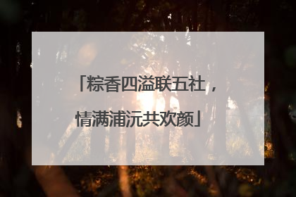 粽香四溢联五社，情满浦沅共欢颜