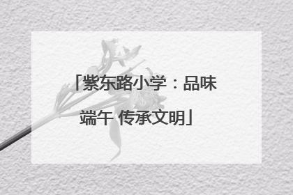 紫东路小学：品味端午 传承文明
