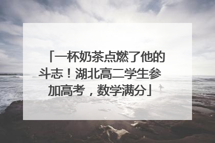 一杯奶茶点燃了他的斗志！湖北高二学生参加高考，数学满分