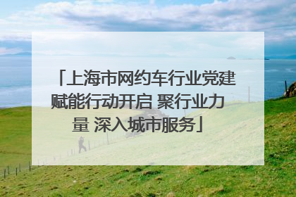 上海市网约车行业党建赋能行动开启 聚行业力量 深入城市服务