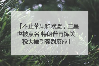 不止苹果和欧盟，三星也被点名 特朗普再挥关税大棒引强烈反应
