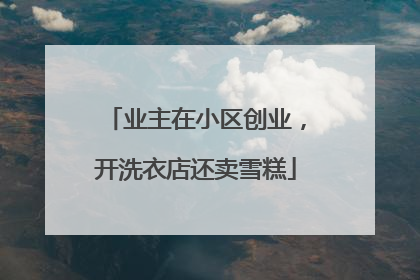 业主在小区创业，开洗衣店还卖雪糕