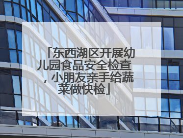 东西湖区开展幼儿园食品安全检查，小朋友亲手给蔬菜做快检