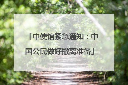 中使馆紧急通知：中国公民做好撤离准备
