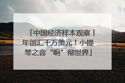 中国经济样本观察丨年创汇千万美元！小提琴之音“响”彻世界