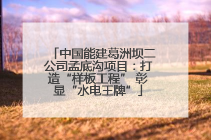 中国能建葛洲坝二公司孟底沟项目：打造“样板工程” 彰显“水电王牌”