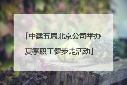 中建五局北京公司举办夏季职工健步走活动