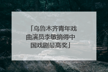 乌鲁木齐青年戏曲演员李敏摘得中国戏剧最高奖