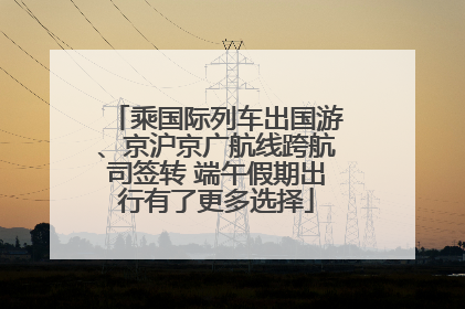 乘国际列车出国游、京沪京广航线跨航司签转 端午假期出行有了更多选择
