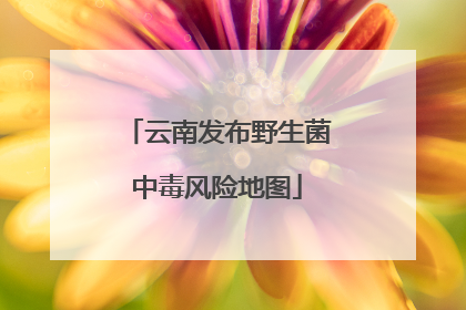 云南发布野生菌中毒风险地图