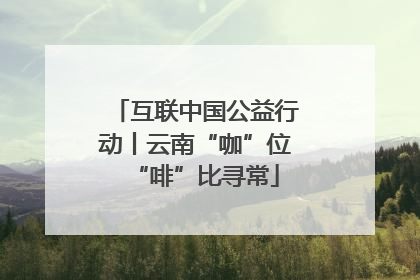 互联中国公益行动丨云南“咖”位“啡”比寻常