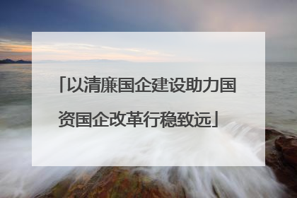 以清廉国企建设助力国资国企改革行稳致远