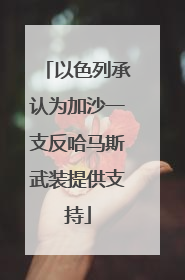 以色列承认为加沙一支反哈马斯武装提供支持