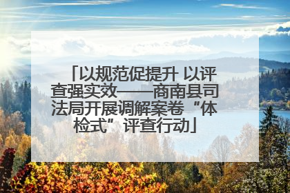 以规范促提升 以评查强实效——商南县司法局开展调解案卷“体检式”评查行动