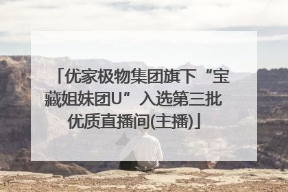 优家极物集团旗下“宝藏姐妹团U”入选第三批优质直播间(主播)