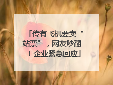 传有飞机要卖“站票”，网友吵翻！企业紧急回应