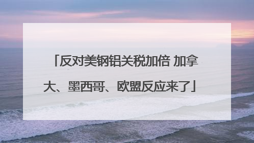 反对美钢铝关税加倍 加拿大、墨西哥、欧盟反应来了