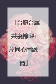 台胞台属共裹粽 两岸同心同融情
