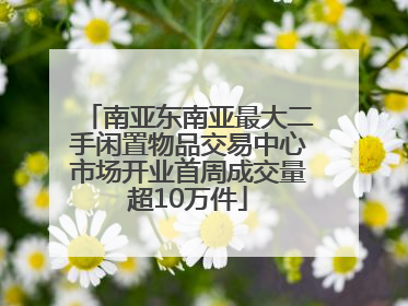 南亚东南亚最大二手闲置物品交易中心市场开业首周成交量超10万件