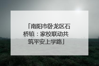 南阳市卧龙区石桥镇：家校联动共筑平安上学路