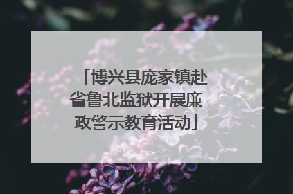 博兴县庞家镇赴省鲁北监狱开展廉政警示教育活动