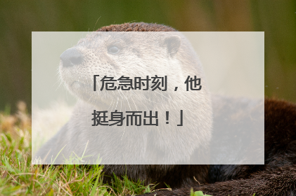危急时刻，他挺身而出！