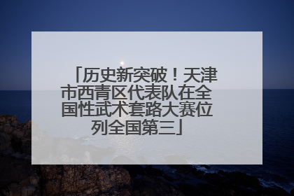 历史新突破！天津市西青区代表队在全国性武术套路大赛位列全国第三