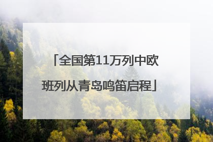 全国第11万列中欧班列从青岛鸣笛启程