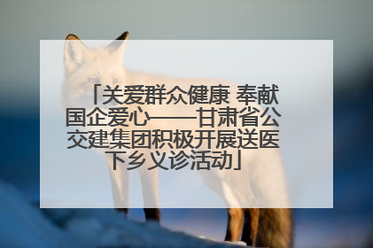 关爱群众健康 奉献国企爱心——甘肃省公交建集团积极开展送医下乡义诊活动