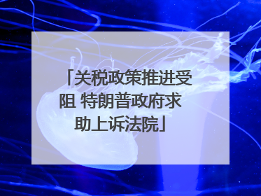 关税政策推进受阻 特朗普政府求助上诉法院