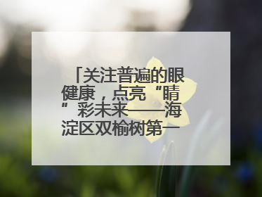 关注普遍的眼健康，点亮“睛”彩未来——海淀区双榆树第一小学全国爱眼日宣传教育活动