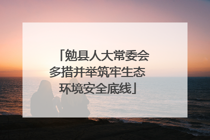 勉县人大常委会多措并举筑牢生态环境安全底线