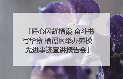 匠心闪耀栖霞 奋斗书写华章 栖霞区举办劳模先进事迹宣讲报告会