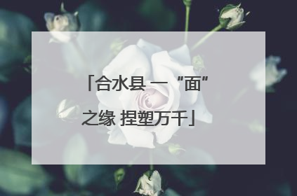 合水县 一“面”之缘 捏塑万千