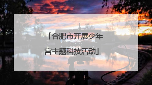 合肥市开展少年宫主题科技活动